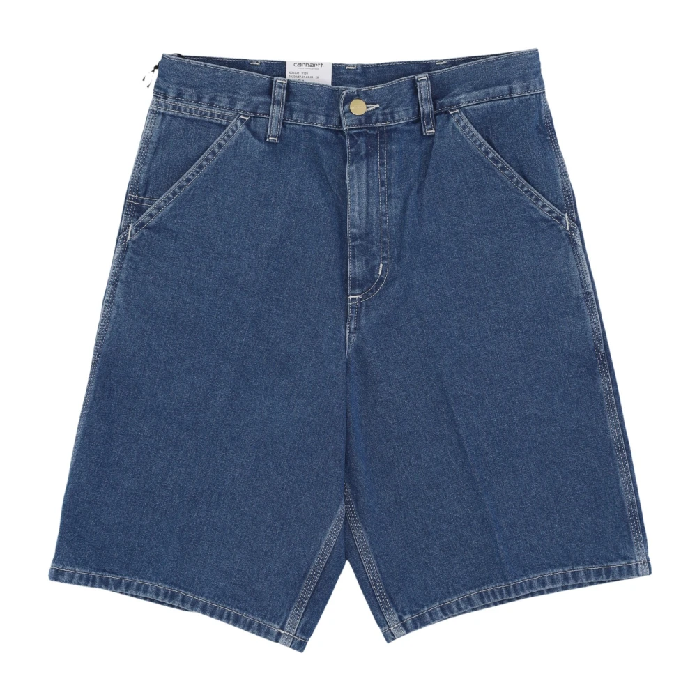 Carhartt WIP Blauwe Stone Washed Simple Shorts Blue Heren