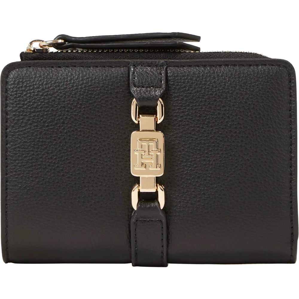 Tommy Hilfiger Klassieke Logo Ritsportemonnee Black Dames