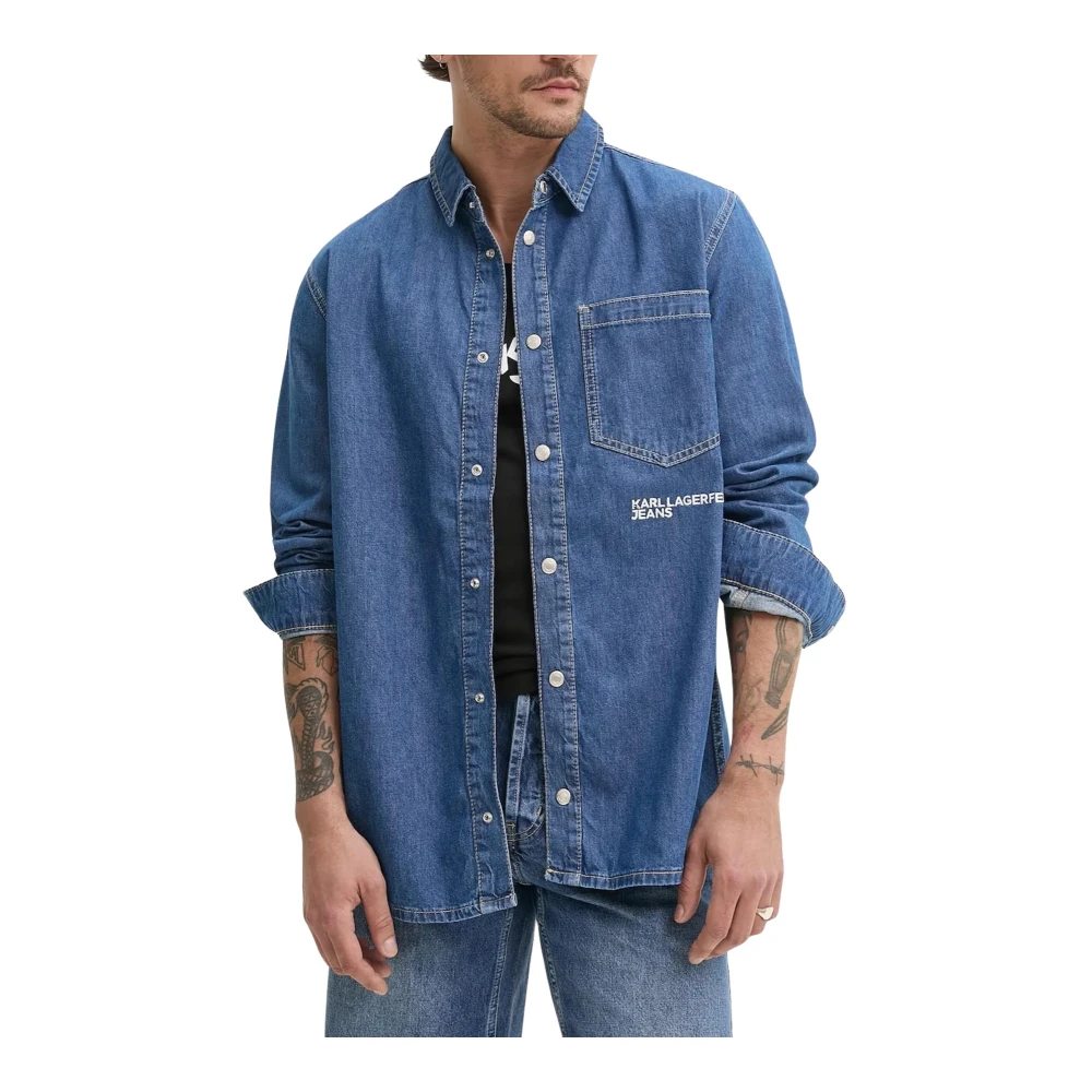 Karl Lagerfeld Uomo Blu Magliette, L, New,