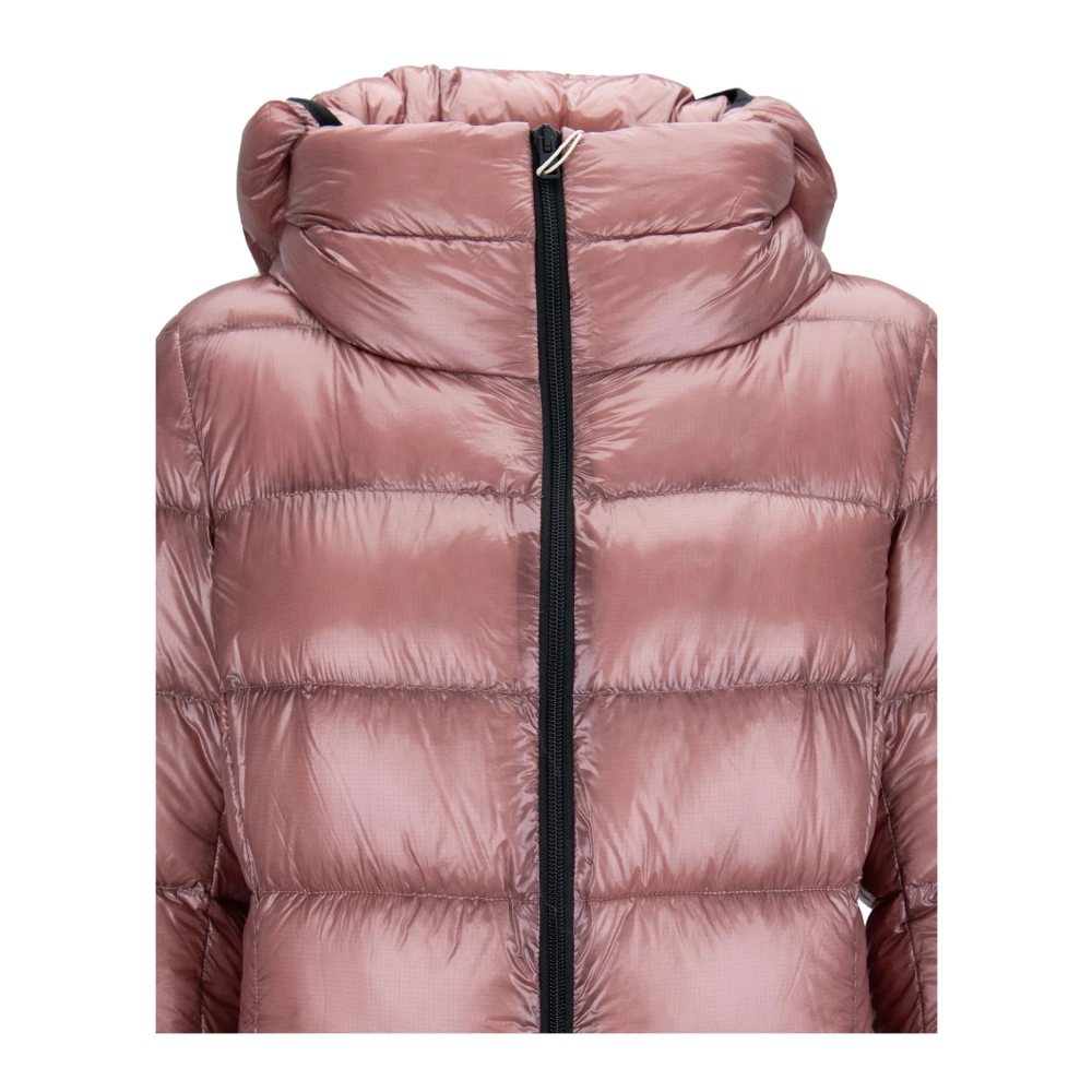 Herno Korte donsjas met afneembare capuchon Pink Dames