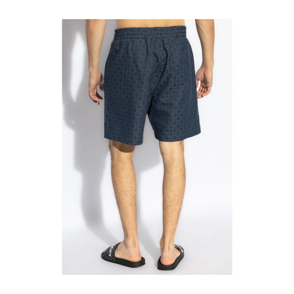 Givenchy Monogram Denim Shorts Gray Heren