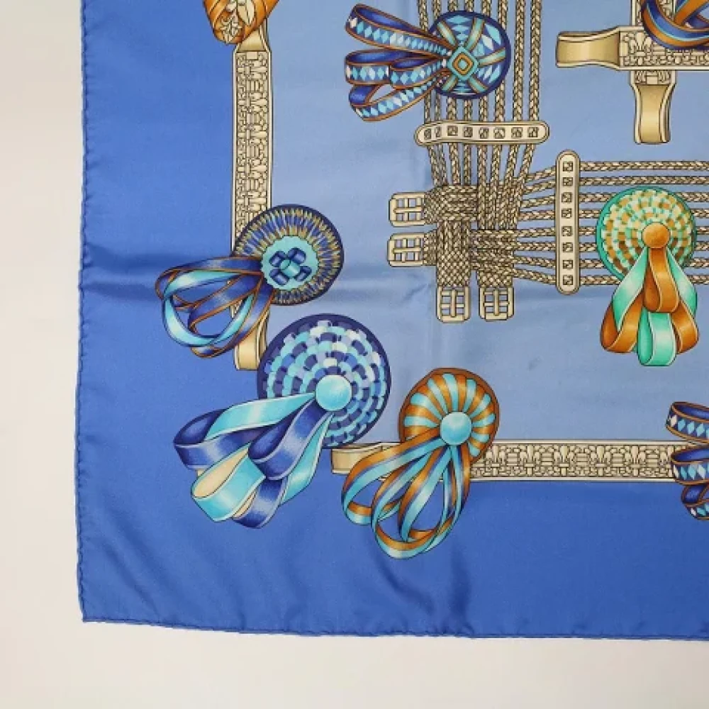 Hermès Vintage Pre-owned Silk scarves Blue Dames