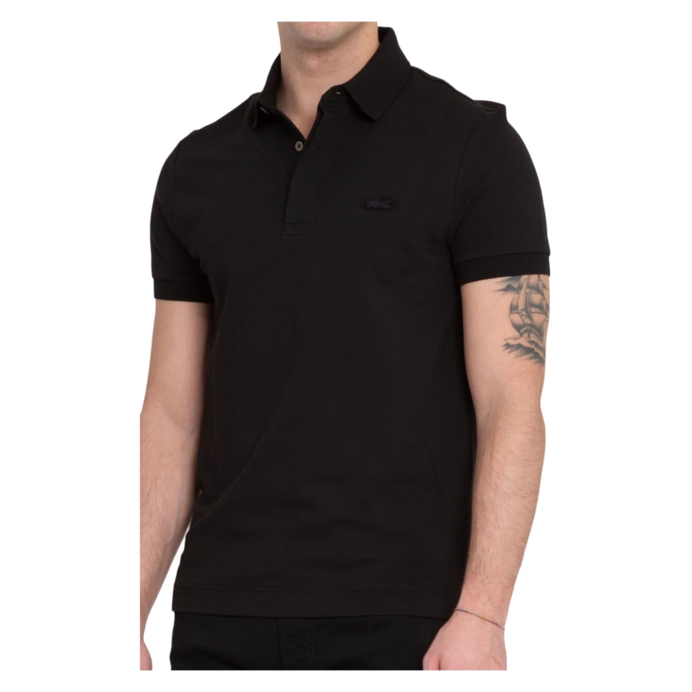 Lacoste Tonal Logo Polo Shirt in Parijs Black Heren