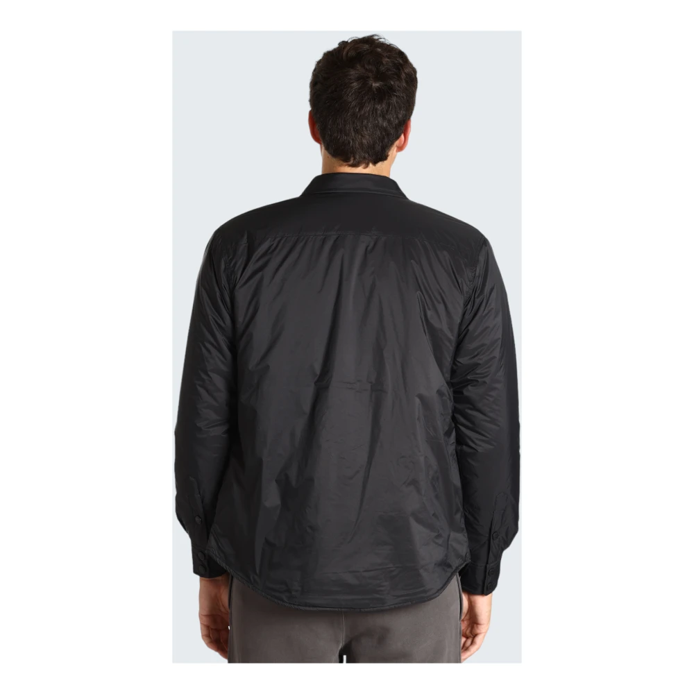 Sun68 Zwarte Rain Shirt Padding Jas Black Heren