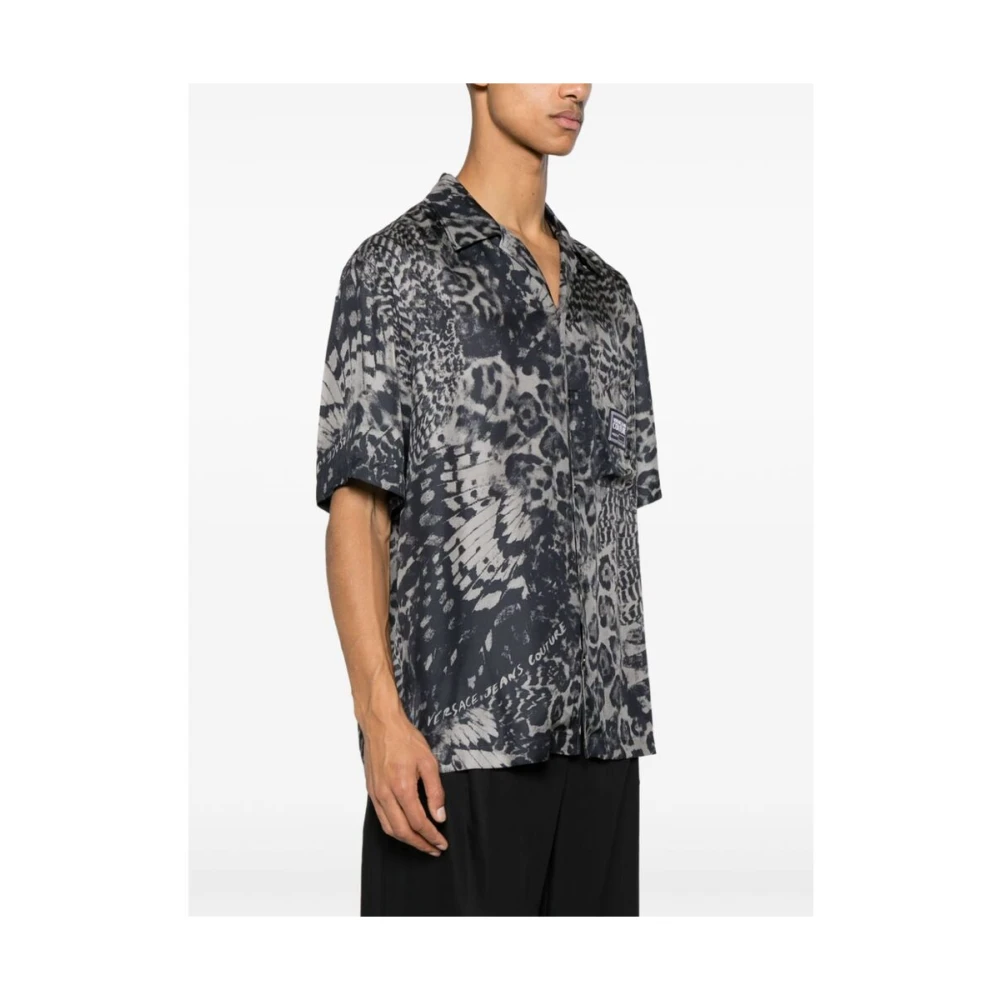 Versace Jeans Couture Short Sleeve Shirts Gray Heren