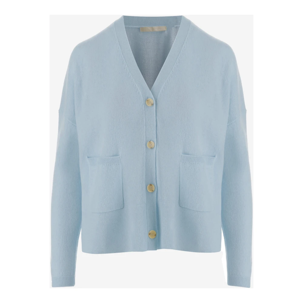 Allude Women's Blue Wool And Cashmere Cardigan
