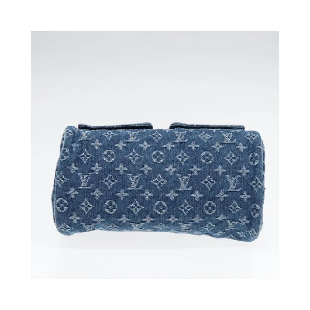 Louis Vuitton Vintage Pre-owned Denim handbags Blue Dames