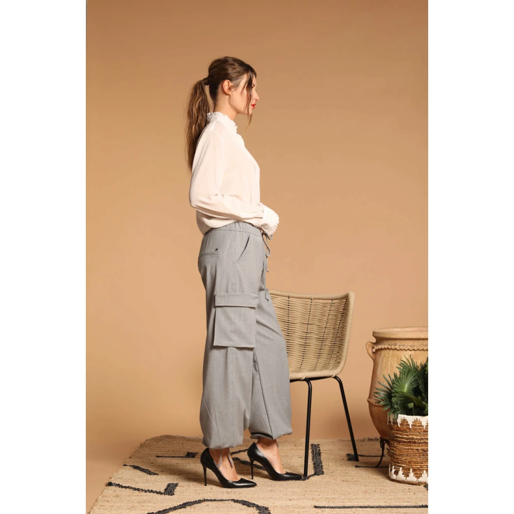 Mason's Francis Dames Cargo Broek in Wol Gray Dames