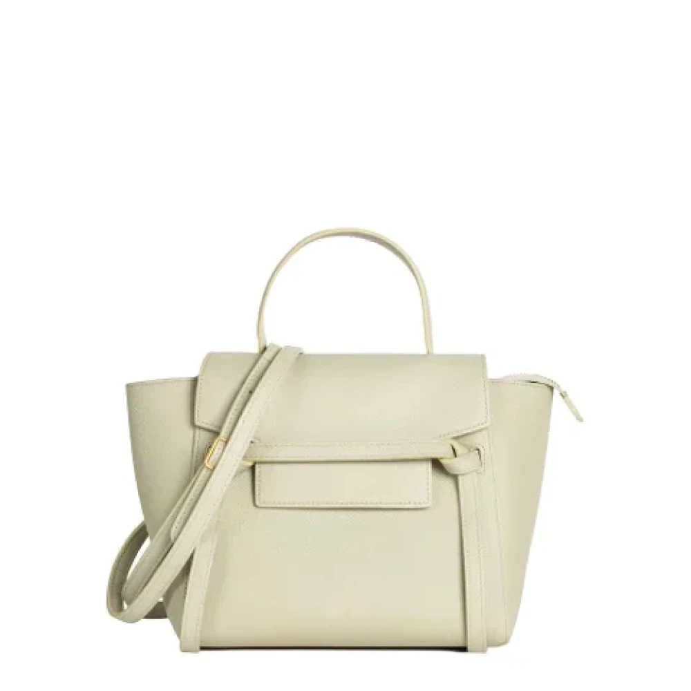 Celine Vintage Pre-owned Leather celine-bags Green Dames