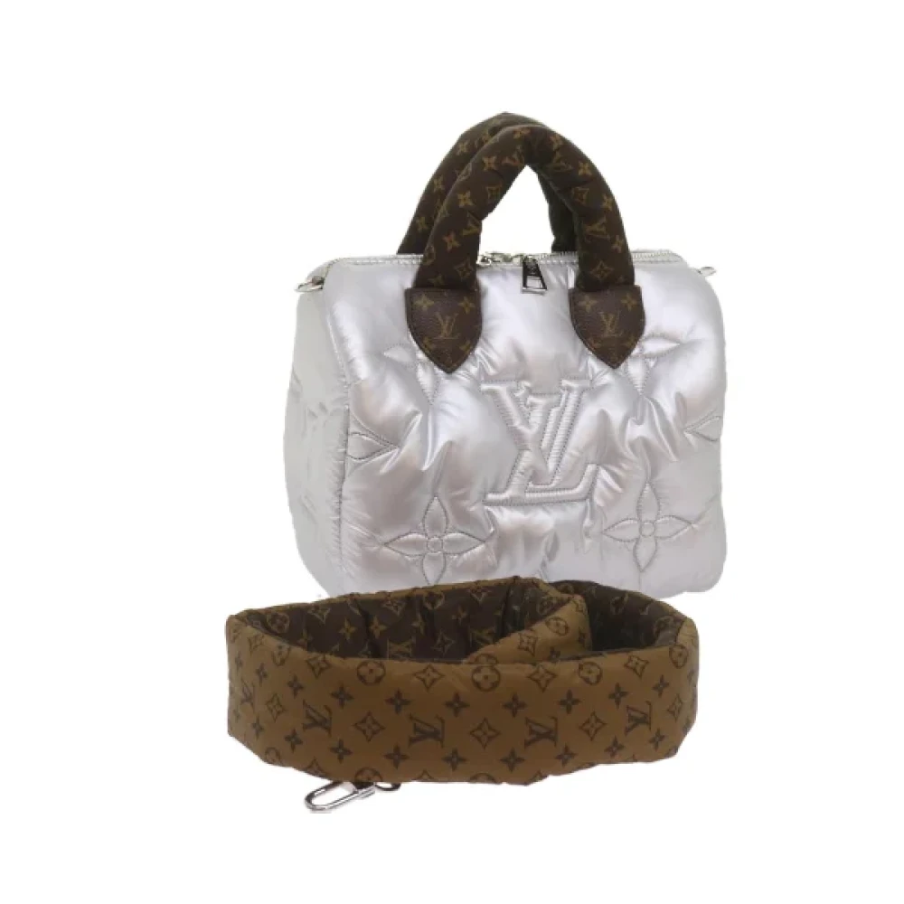 Louis Vuitton Vintage Pre-owned Nylon handbags Gray Dames
