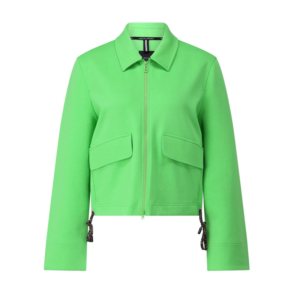 Marc Cain Blazer met luipaardprint en ritssluiting Green Dames