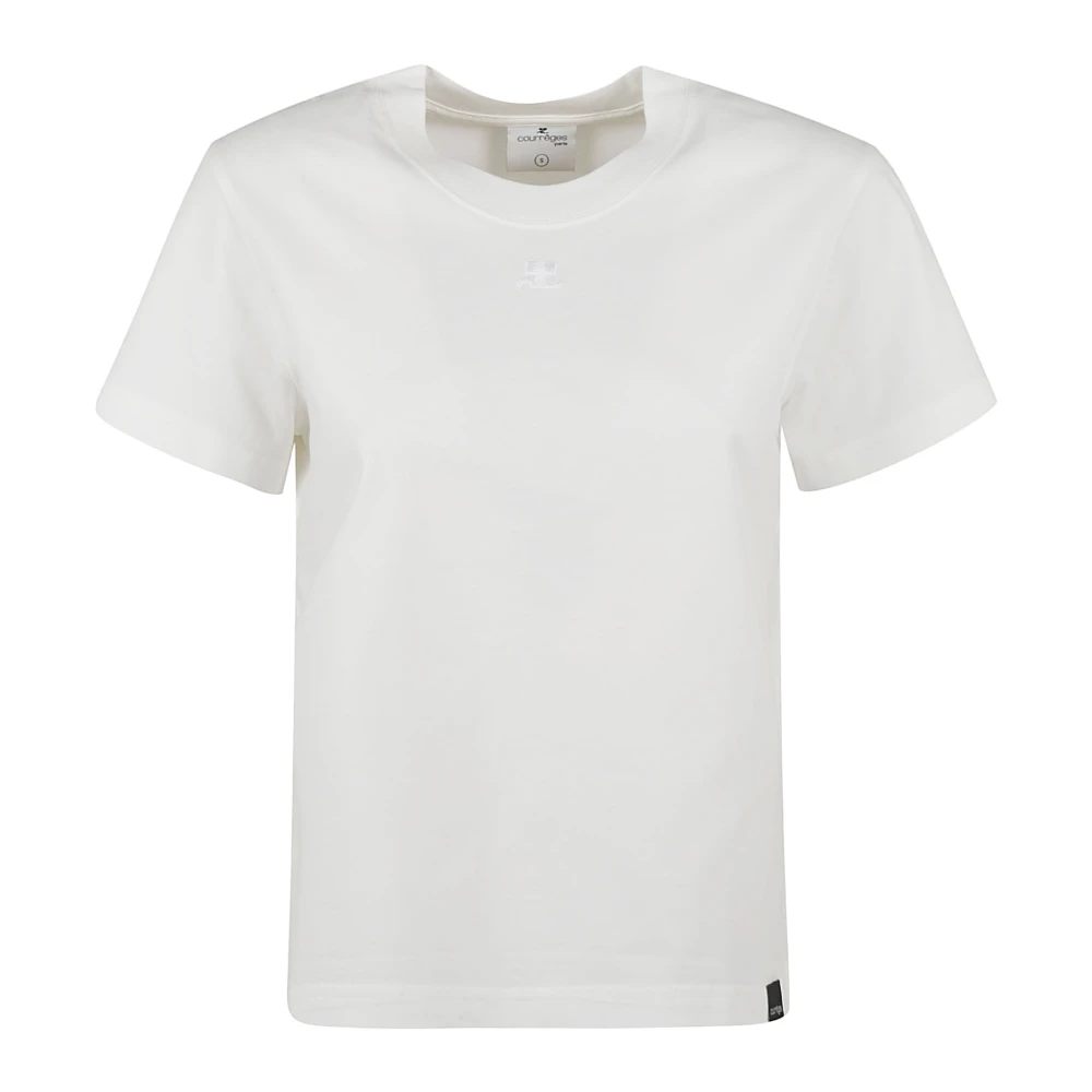 Courrèges Wit Heritage T-shirt met Logo White Dames