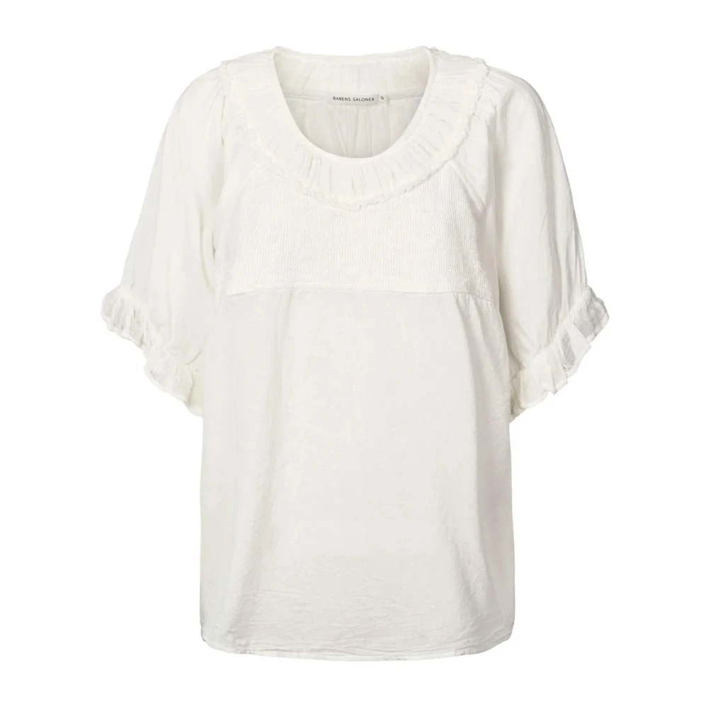 Rabens Saloner Elegante Witte Engel Top White Dames