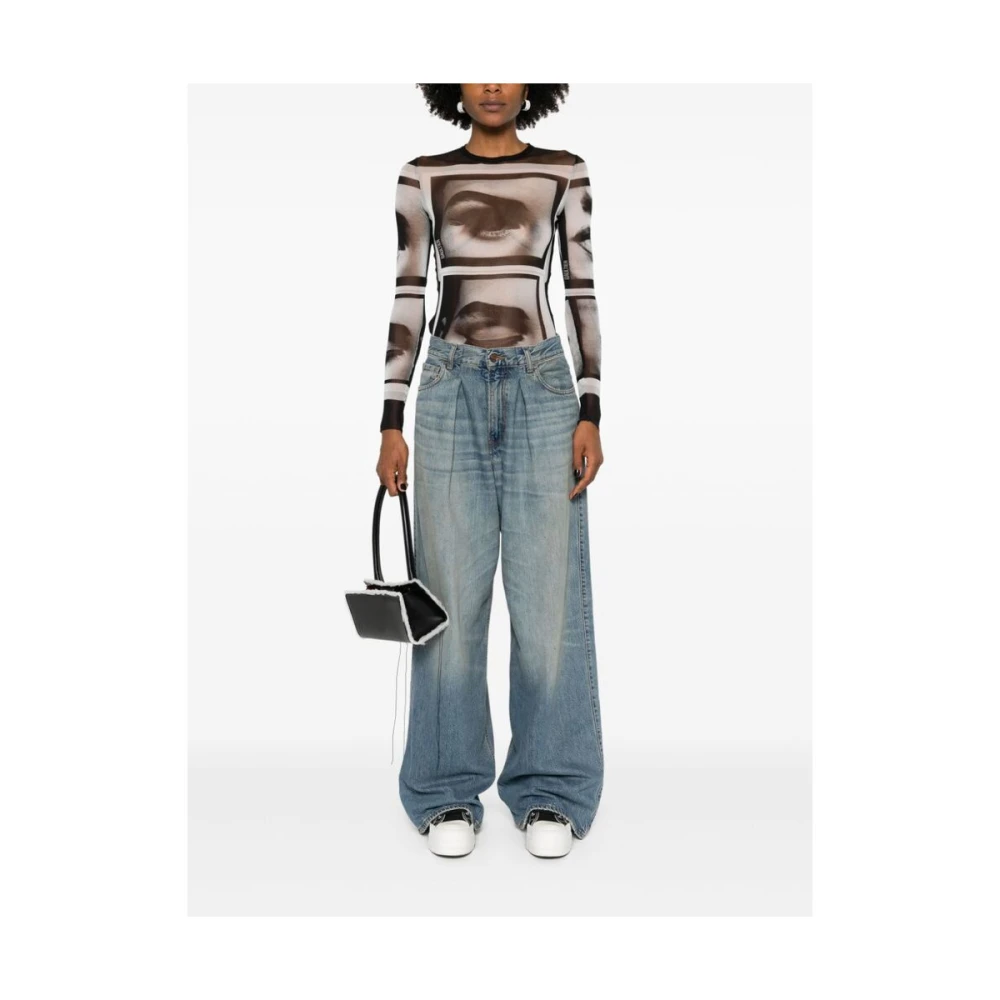 Haikure Blauwe Wide Leg Denim Jeans Blue Dames