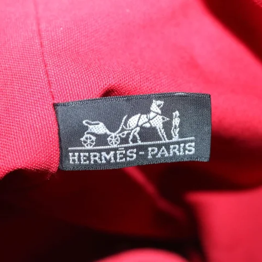 Hermès Vintage Pre-owned Canvas shoulder-bags Red Dames