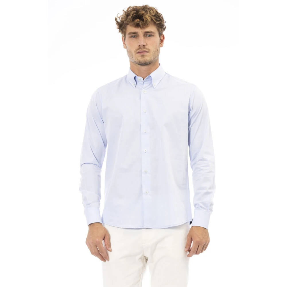 Baldinini Italiaanse kraag Regular Fit overhemd Blue Heren