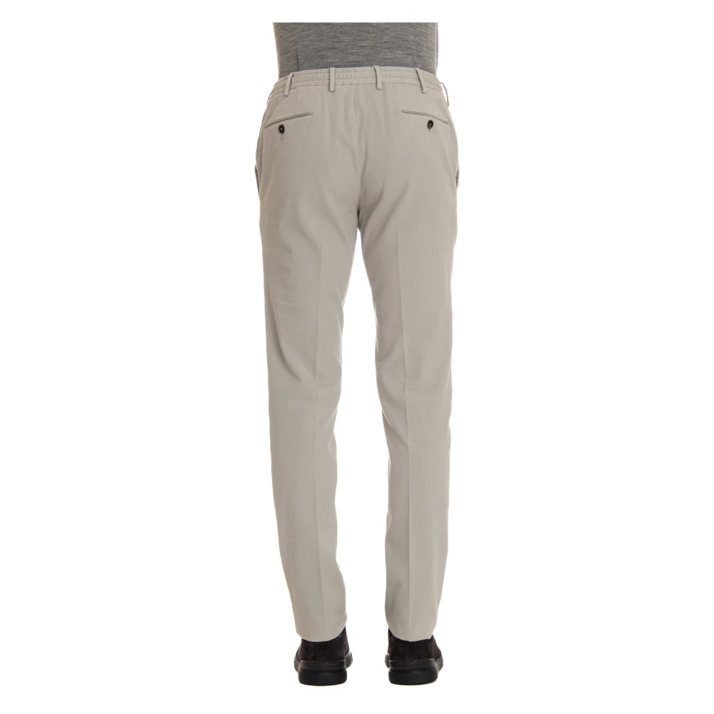 PT Torino Grijze Katoen-Kasjmier Slim Fit Jogger Beige Heren