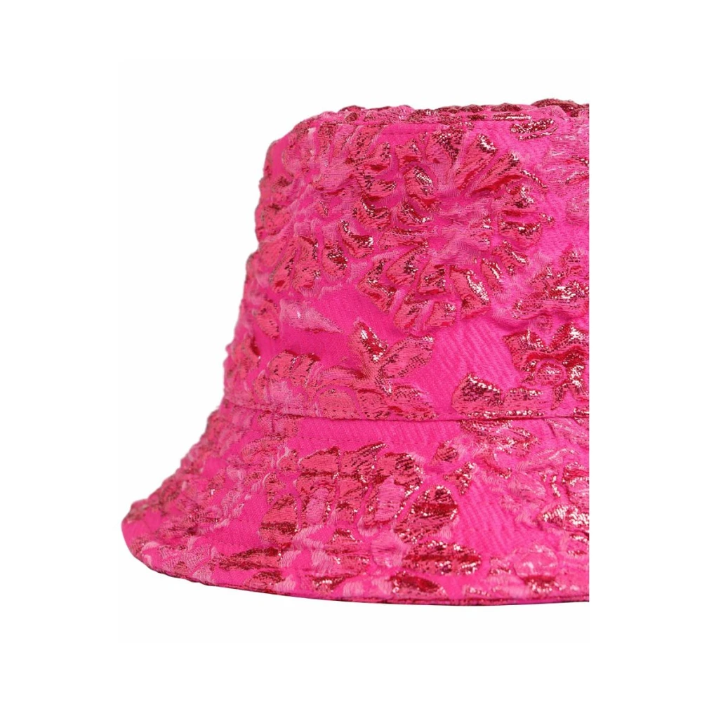 Valentino Garavani Fuchsia Bloemen Jacquard Polyester Hoed Pink Dames