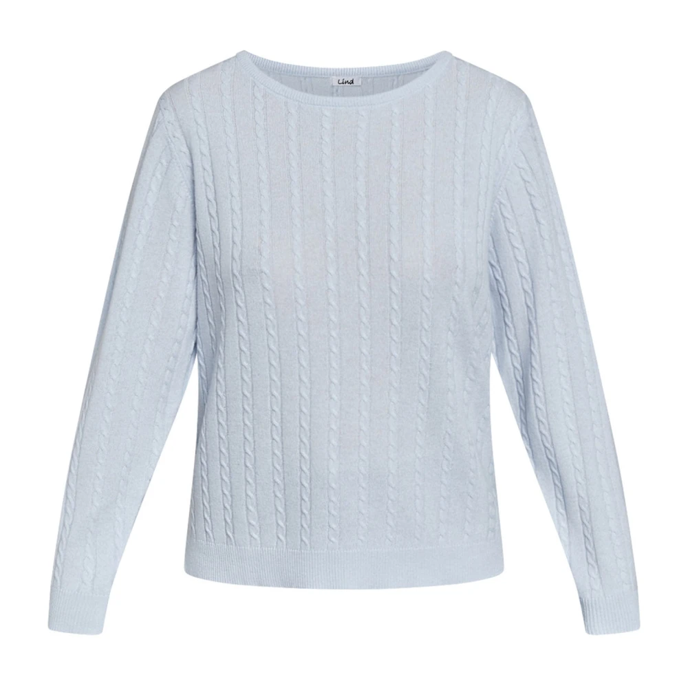Lind Women's Blue Round-Neck Knitwear - Round-Neck Knitwear - Xl- Knitwear