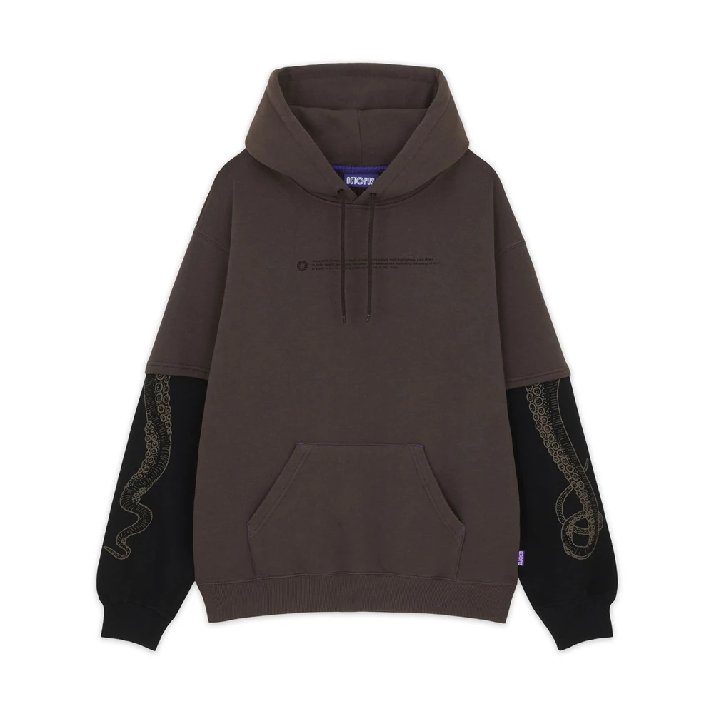 Octopus Katoenen Gebreide Truien en Sweaters Brown Heren