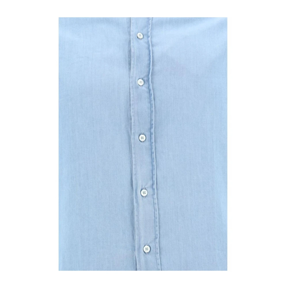 BRUNELLO CUCINELLI Denim Overhemd met Verstelbare Manchetten Blue Heren