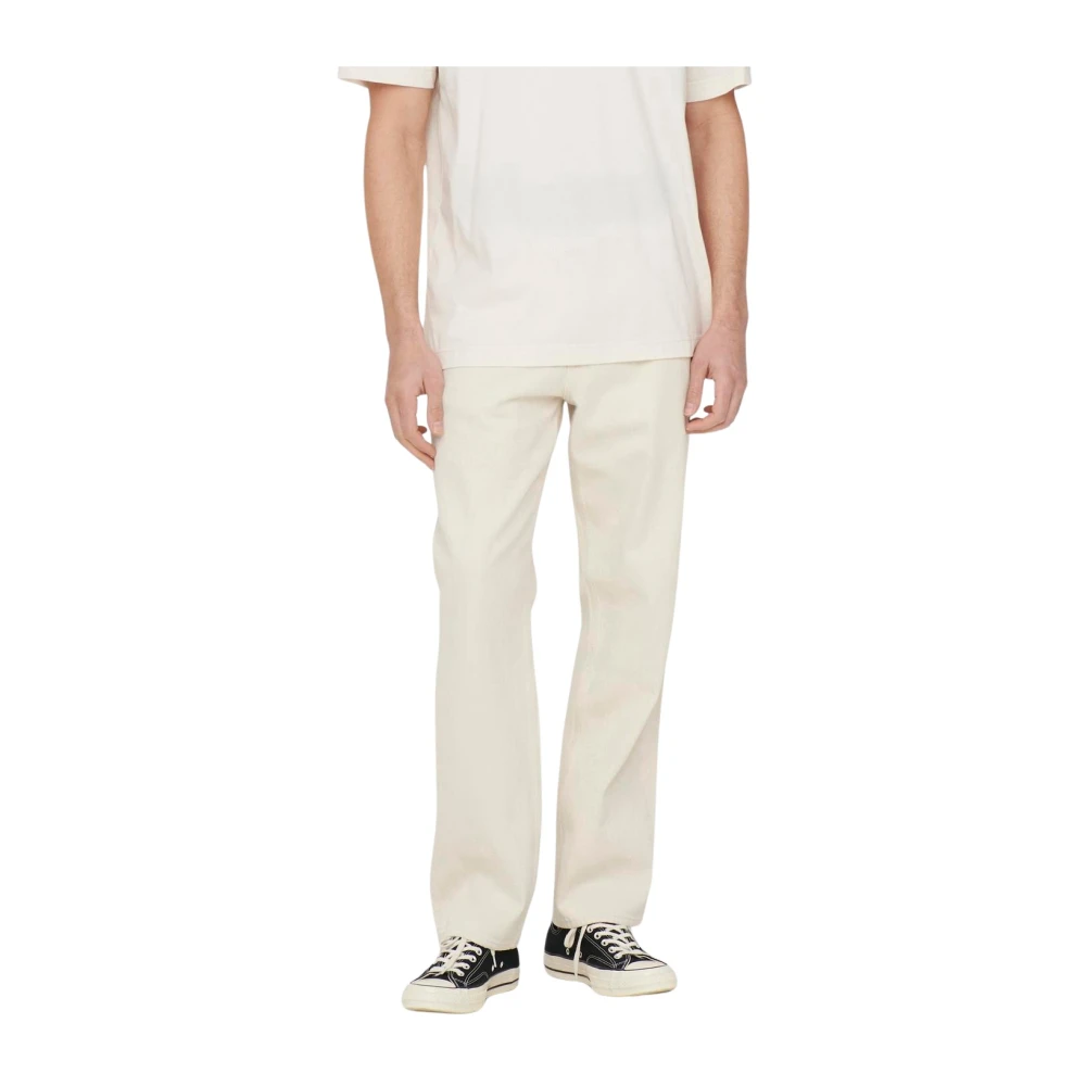 Only & Sons Herenbroek Rechte Pijp Beige Heren