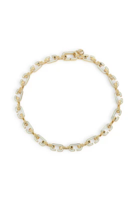 Enamel C Link Necklace