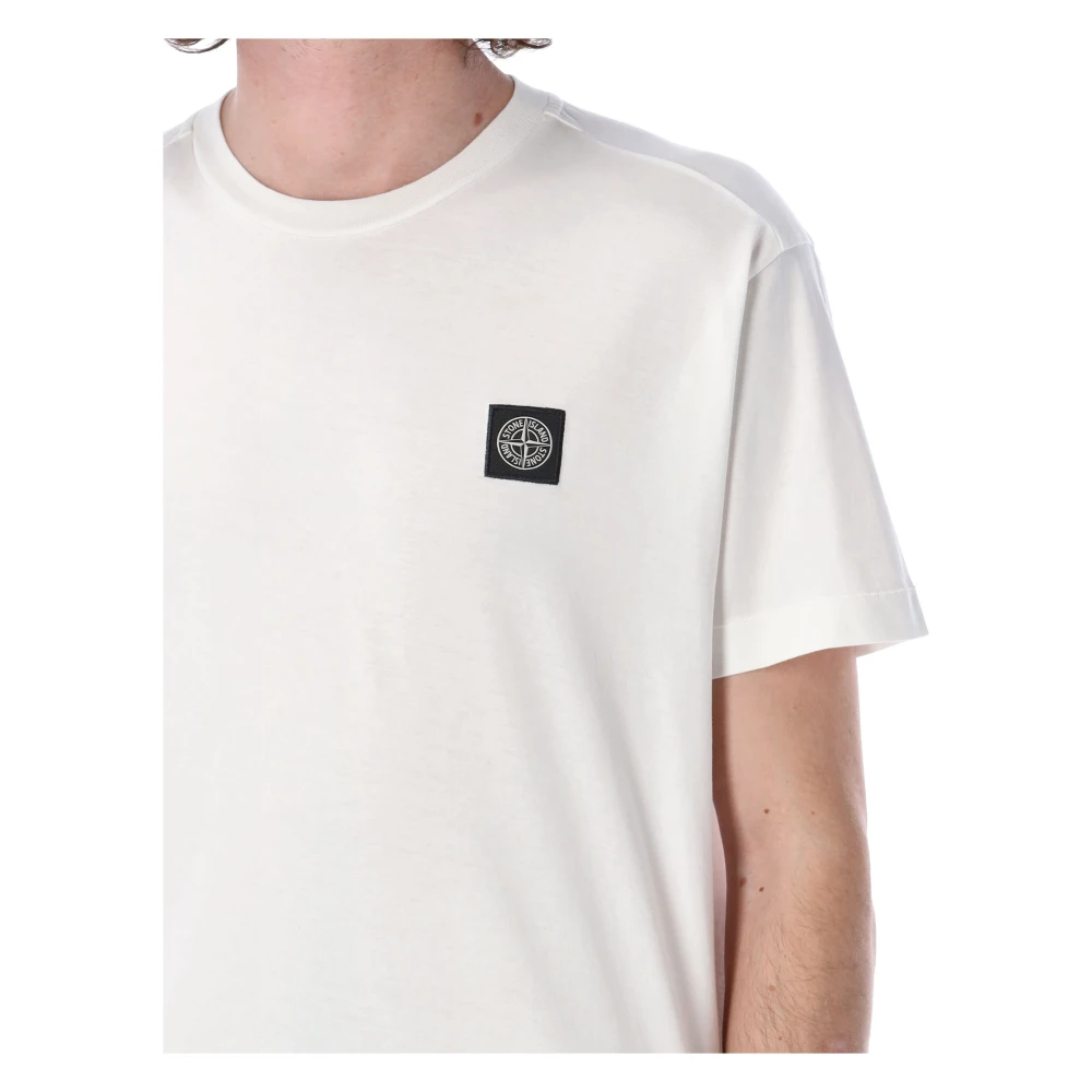 Stone Island Klassieke Patch Tee White Heren