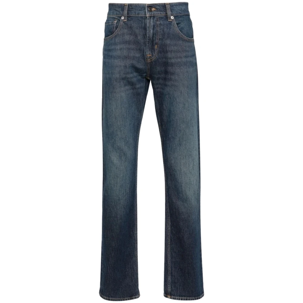 7 For All Mankind Premium Denim Jeans met Elegante Details Blue Heren