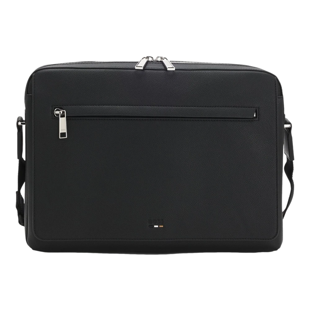Hugo Men's Black Laptop Bags & Cases, One Size, Ray Flap Messenger