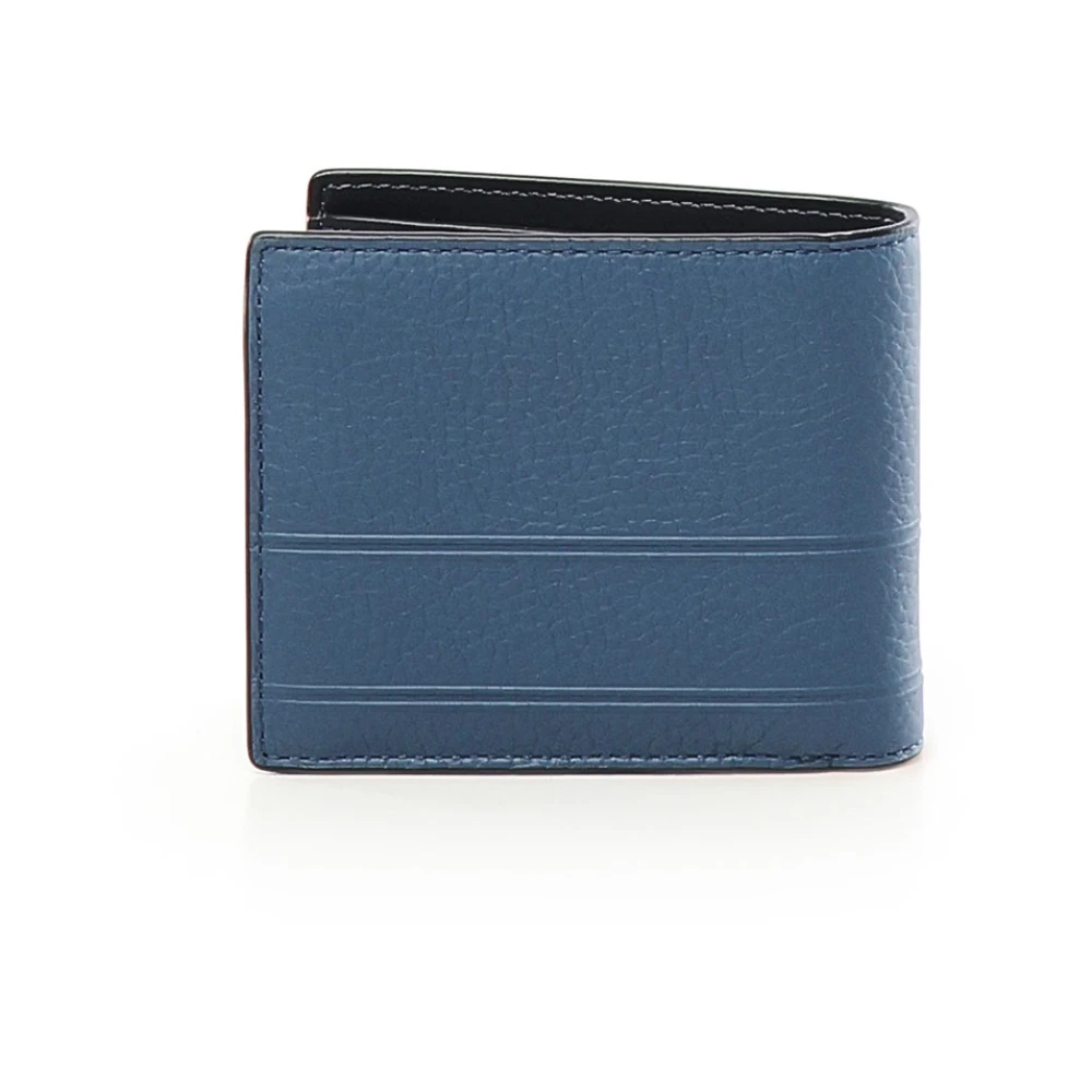Michael Kors Zwarte leren portemonnee met details in gunmetal Blue Dames