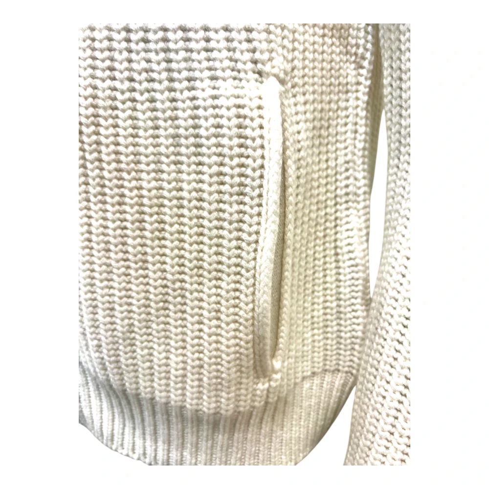 Gran Sasso Kasjmier Grofgebreide Vest Off-White Heren