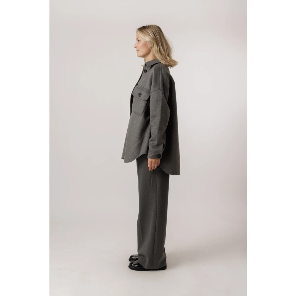 Dante 6 Wollen blend jas Grijs mist Gray Dames