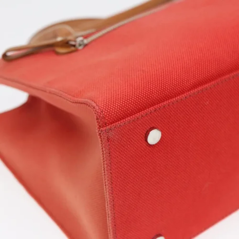 Burberry Vintage Pre-owned Canvas handbags Orange Dames