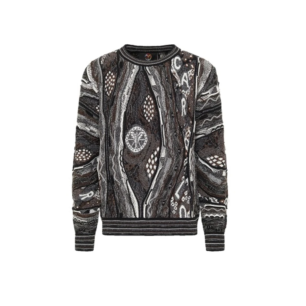 Carlo colucci Gebreide kleding met ronde hals Senior Sweater C11011 Black Heren