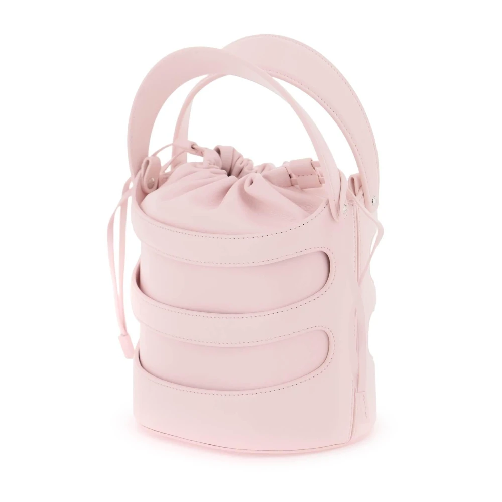 alexander mcqueen Gestructureerde Harness-Stijl Bucket Bag met Pouch Pink Dames