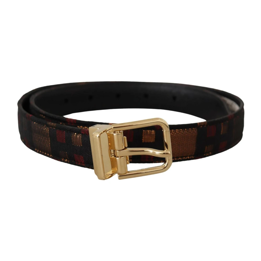 Dolce & Gabbana Women's Black Logo Engraved Leather Belt
