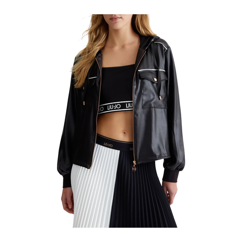 Liu Jo Zwarte Sweatshirt Jas Black Dames