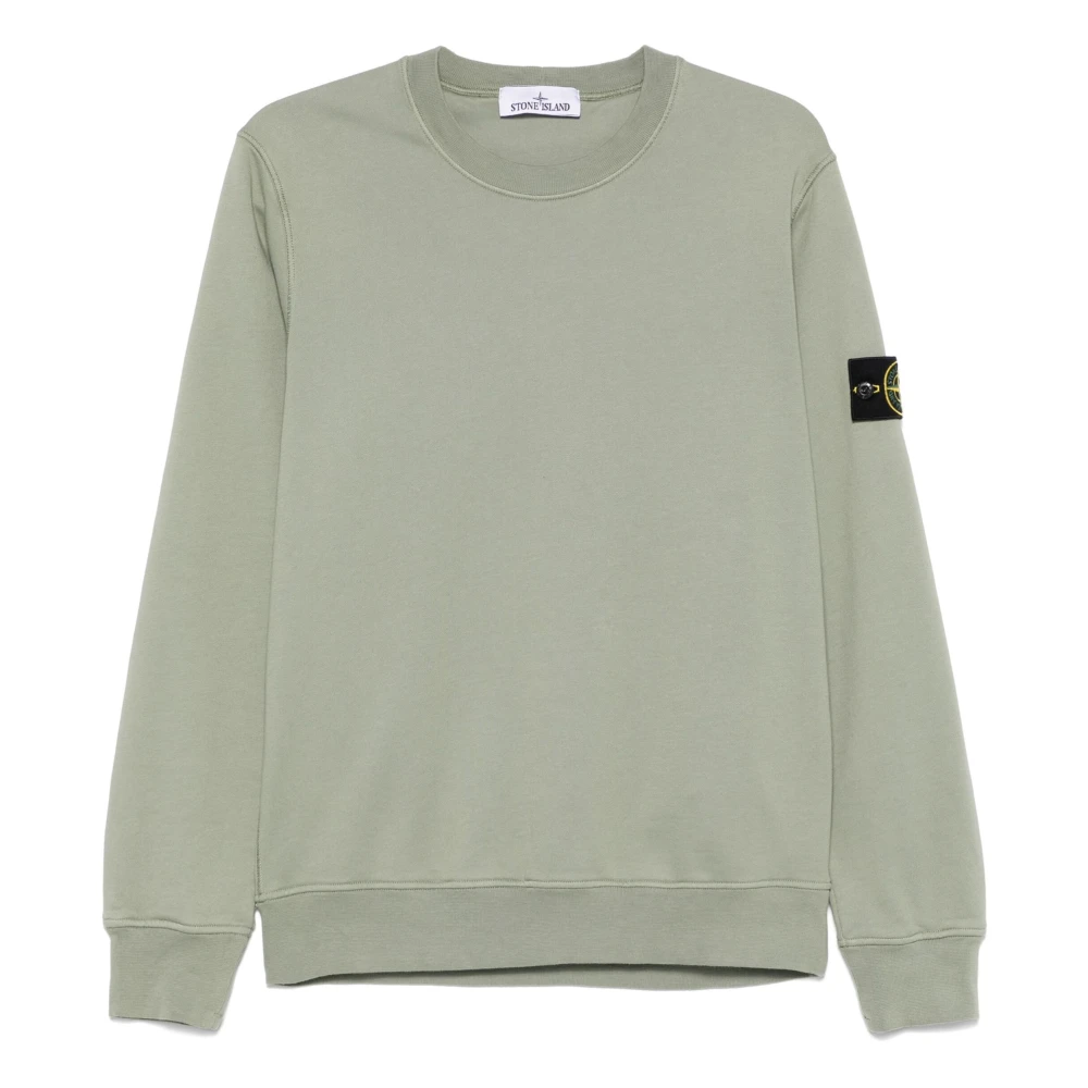 Stone Island Groene Crew-neck Katoen Fleece Sweatshirt Green Heren