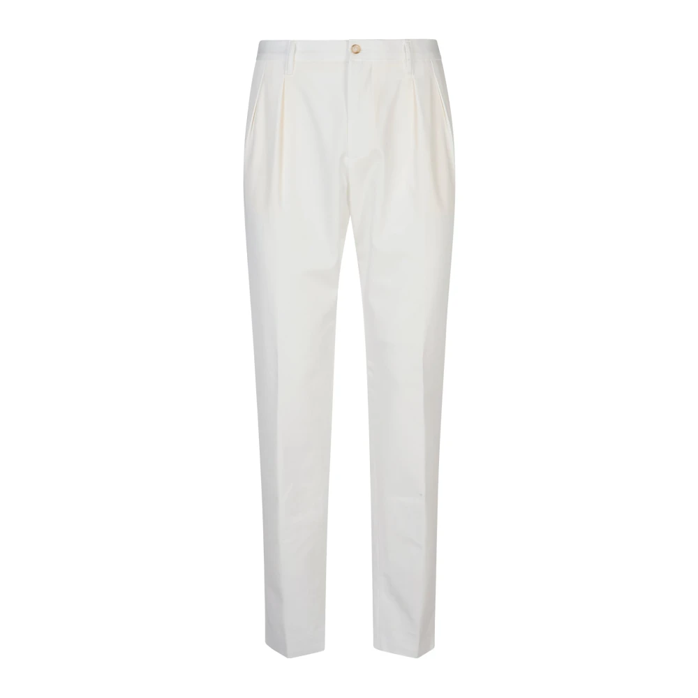Eleventy Herr Vit Byxor W34, Bomull, Pantalone Pences