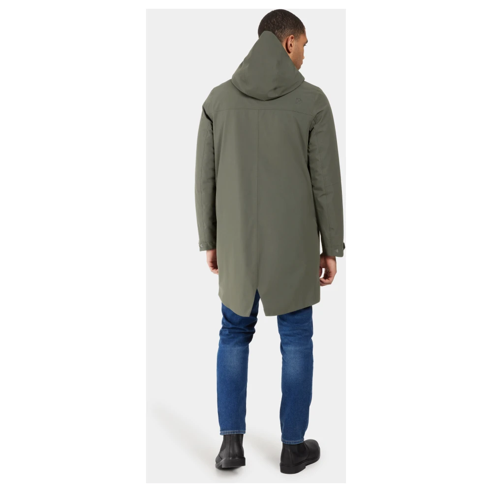 Didriksons Parka met overhemdkraag en knoopsluiting Green Heren