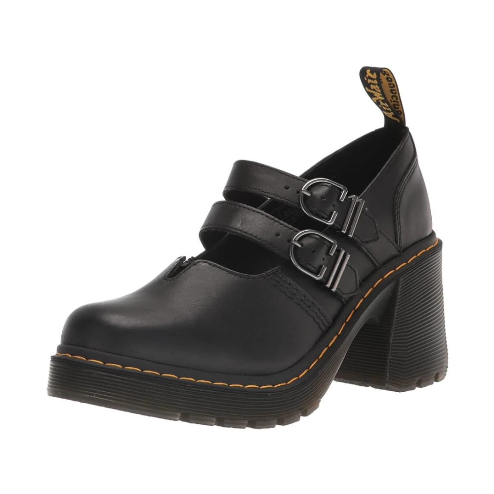 Dr. Martens Zwarte Sendal Hoge Hak Sandalen Black Dames