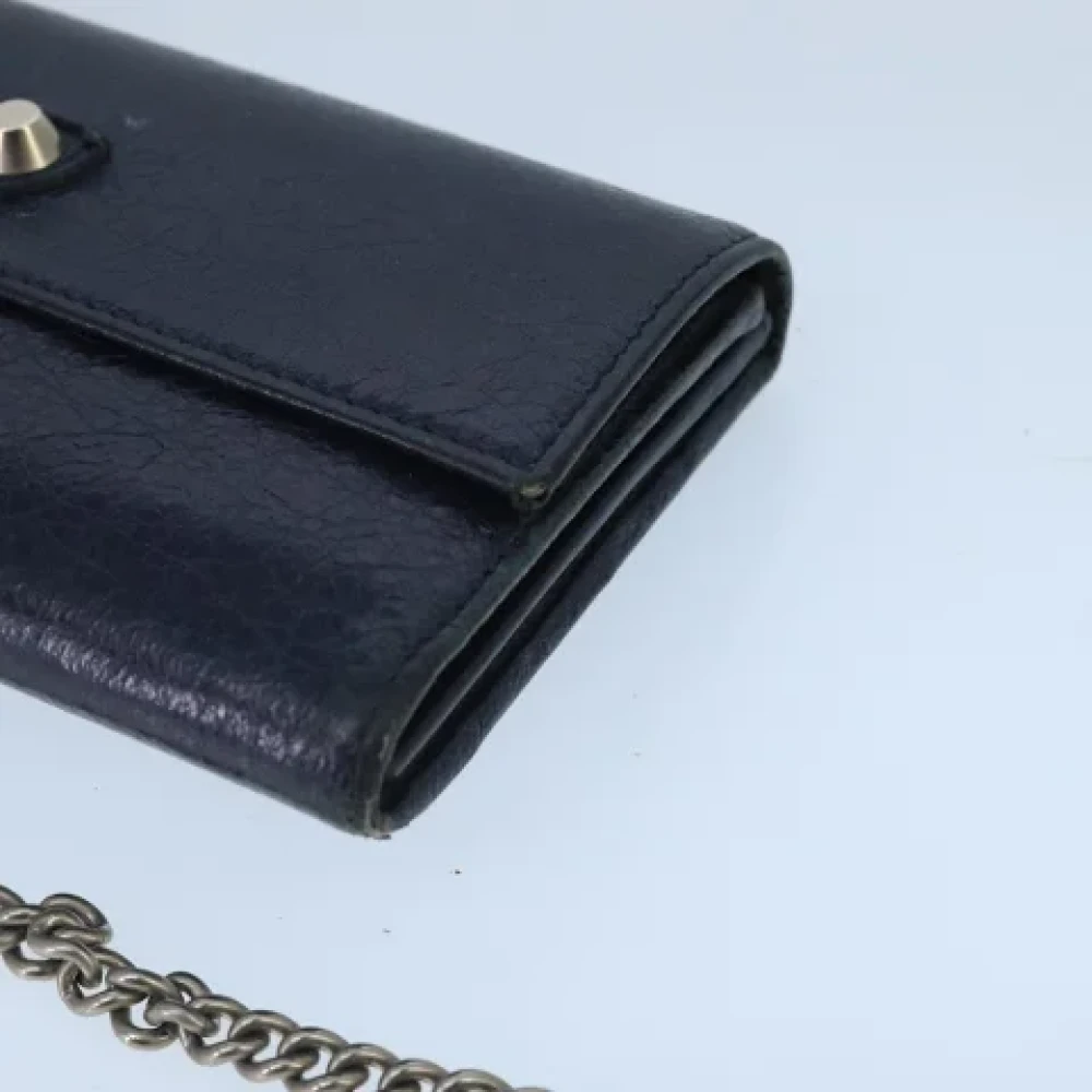 Balenciaga Vintage Pre-owned Leather wallets Blue Dames
