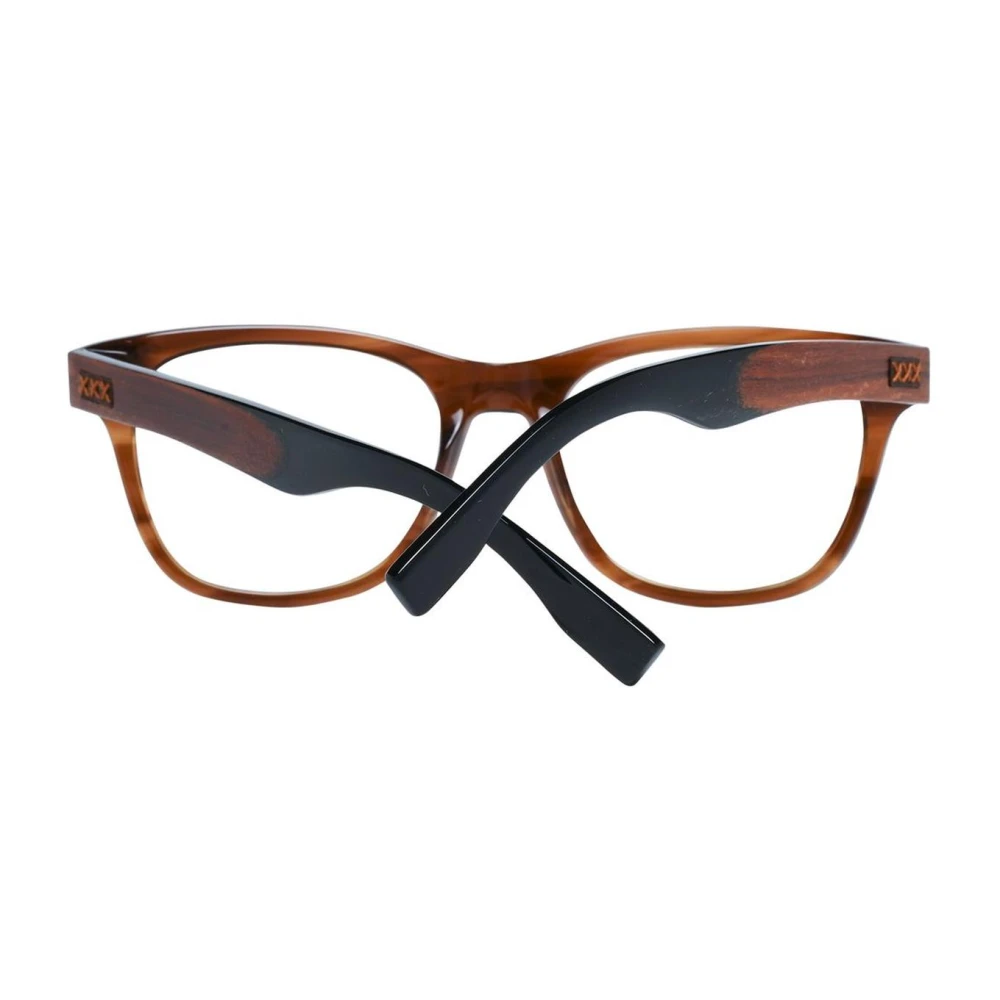 Ermenegildo Zegna Bruine Trapezium Optische Monturen Brown Heren