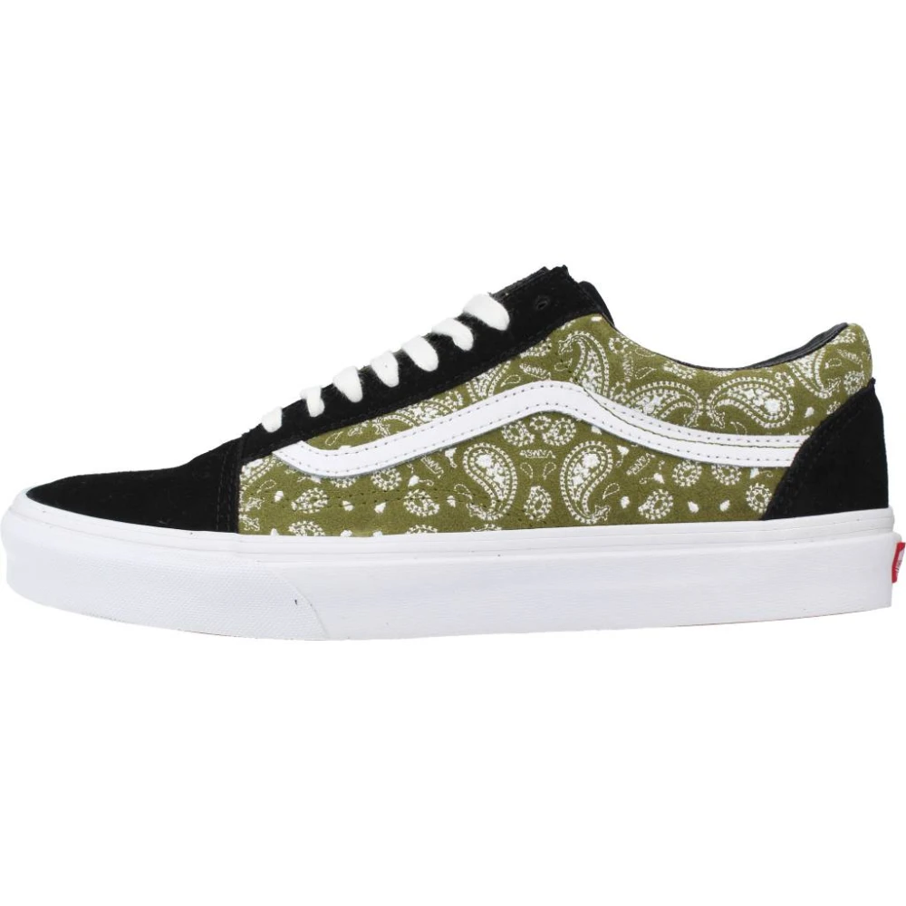Vans Stiliga Old Skool Sneakers för Kvinnor Green, Dam