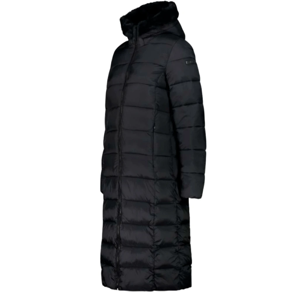 CMP Zwarte Winterjas met Nepbont Black Dames