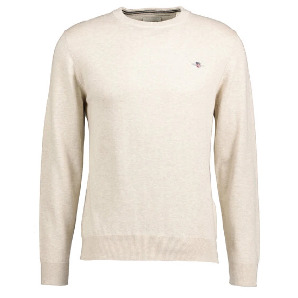 Gant Trui met ronde hals CLASSIC COTTON C-NECK Premium breipullover van zachte 100% katoen overgangspullover