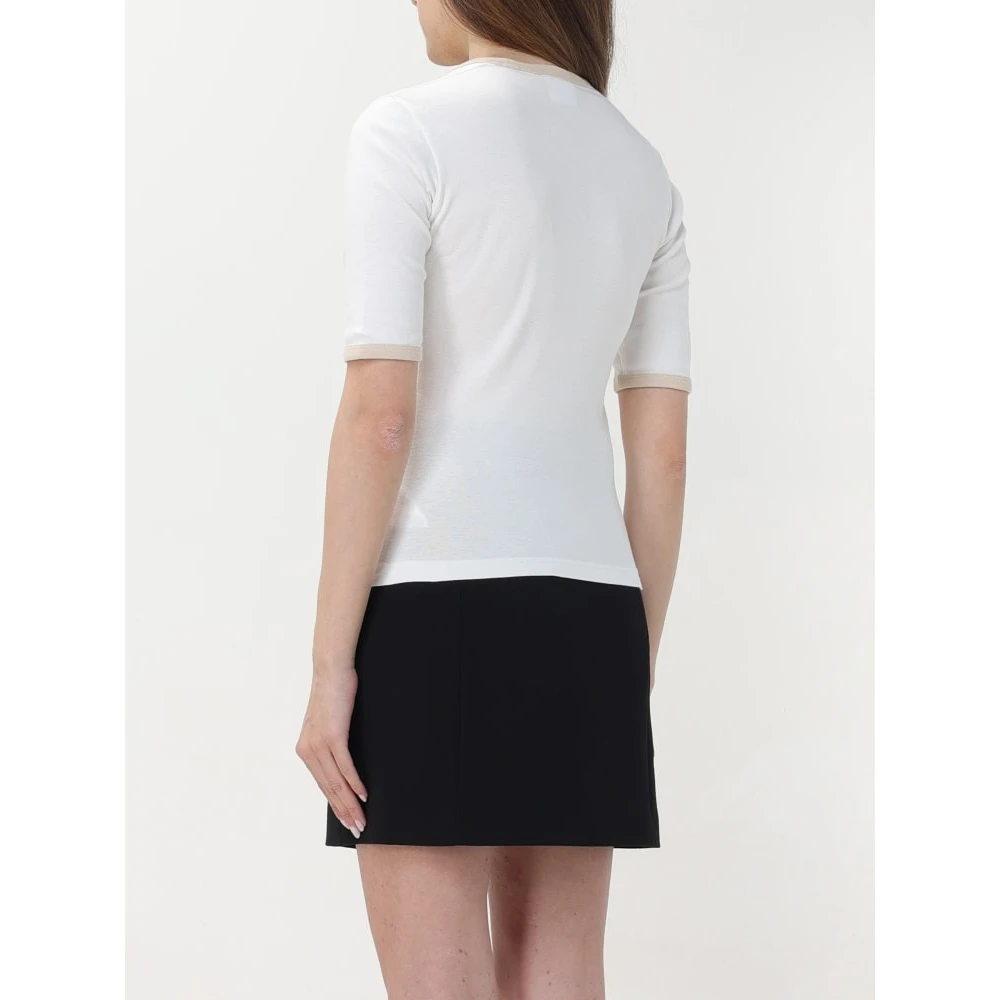 Courrèges Witte Holistische Contrast T-shirt White Dames