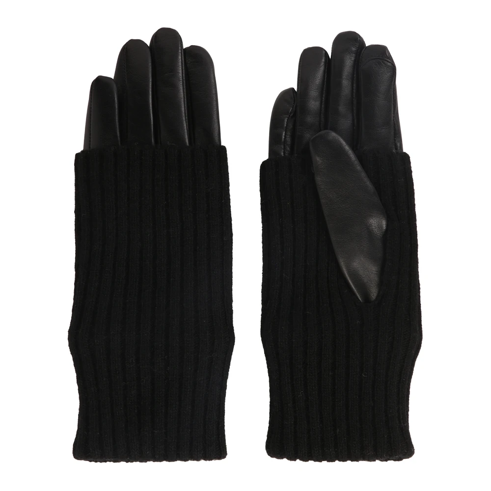 Kazar Leren handschoenen met decoratieve overlays Black Dames