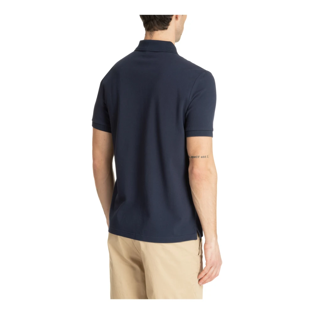 Michael Kors Polo Shirt met Ritssluiting Effen met Logo Blue Heren